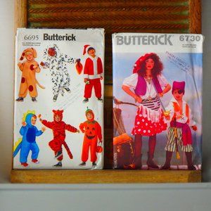 Vintage Halloween Costume Sewing Patterns ~ Lot of 2 !!